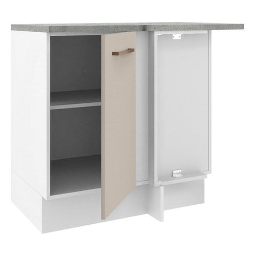 Gabinete bajo de esquina Madesa 1 puerta agata blanco crema