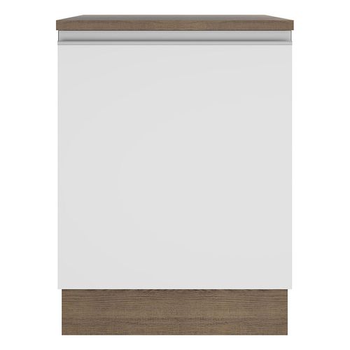Gabinete bajo Madesa 60cm 1 puerta glamy marron blanco