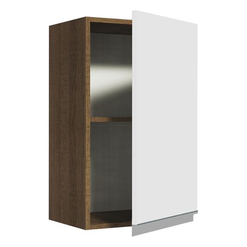 Gabinete superior Madesa 40cm 1 puerta marron blanco glamy