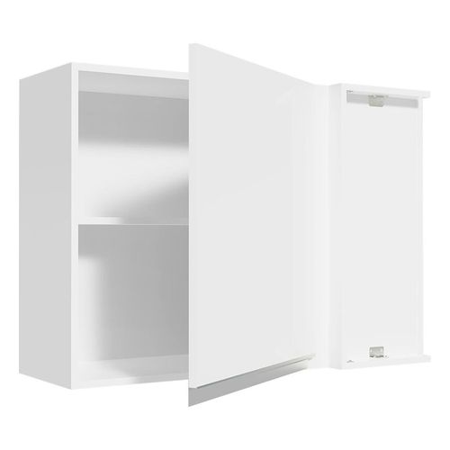 Gabinete superior de esquina Madesa 1 puerta blanco glamy