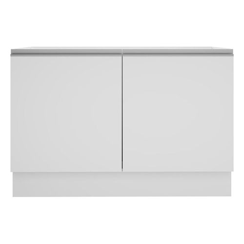 Gabinete Madesa 120cm 2 puertas sin tapa y fregadero blanco glamy