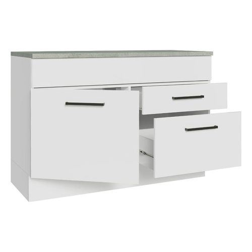 Gabinete Madesa 120cm con encimera blanco agata