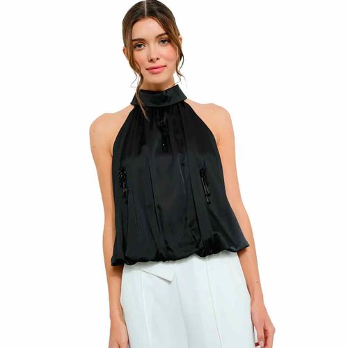 Blusa Ina negro para dama IBM26099