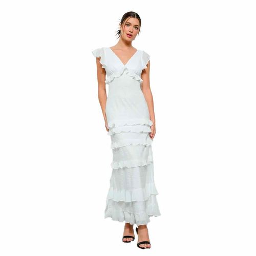 Vestido Ina blanco para dama IDM12120