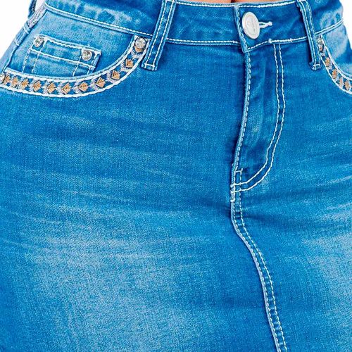 Falda de mezclilla Diamante azul para dama CD-SKIRT-CD152