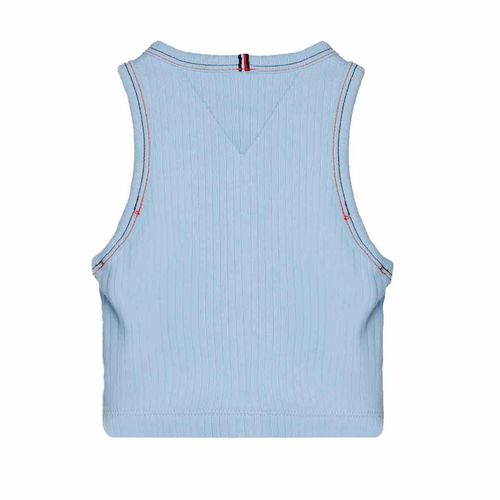 Blusa Tommy Hilfiger azul para jovencita KG0KG08535