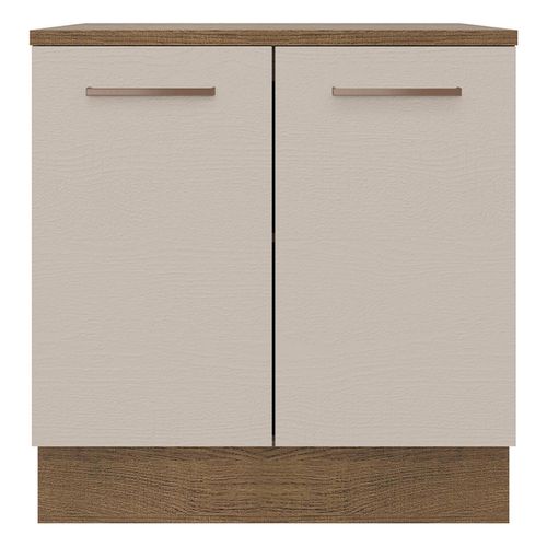 Gabinete bajo Madesa 80cm 2 puertas marron crema agata