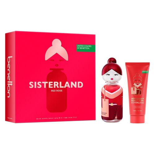 Estuche Benetton sisterland red rose para dama EDT 65214035