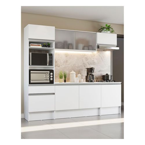 Cocina integral Madesa 240cm blanco topazio