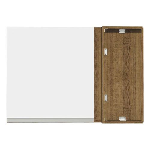 Gabinete superior de esquina Madesa 1 puerta marron blanco glamy