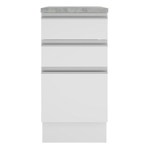 Gabinete bajo Madesa 40 cm 3 cajones blanco glamy