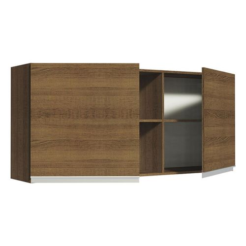 Gabinete superior Madesa 150cm 2 puertas y 2 nichos marron glamy