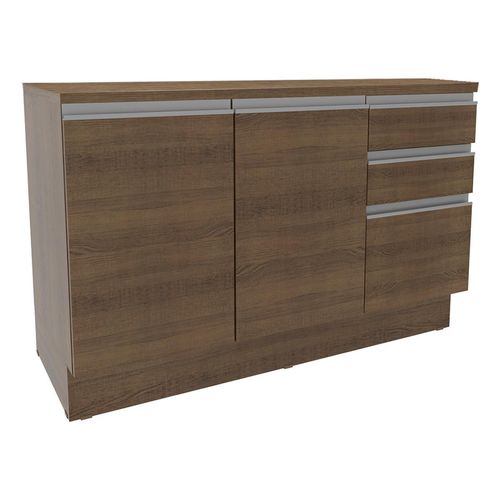 Gabinete para fregadero Madesa 120cm 2 puertas 3 cajones con tablero marron glamy