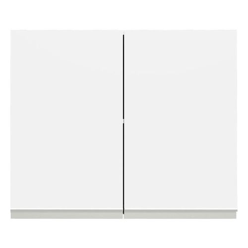 Gabinete superior Madesa 80cm 2 puertas 2 compartimentos blanco glamy
