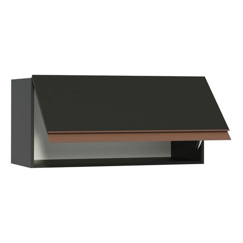 Gabinete superior Madesa 70cm 1 puerta abatible negro reims