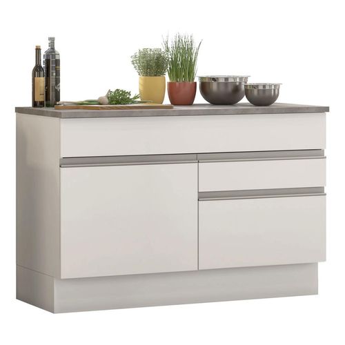 Gabinete Madesa 120cm con encimera blanco glamy