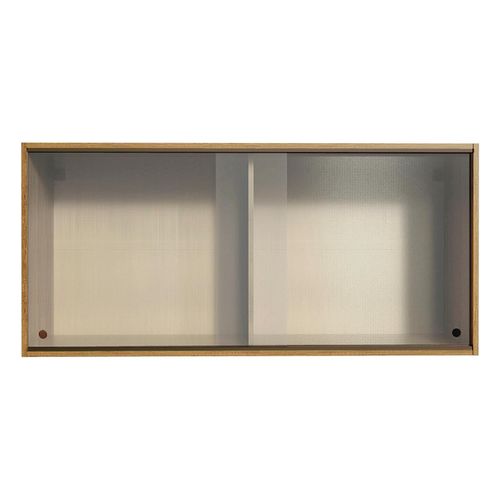 Gabinete superior Madesa 2 puertas corredera vidrio marron emilly
