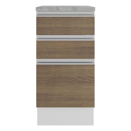 Gabinete bajo Madesa 40 cm 3 cajones blanco glamy