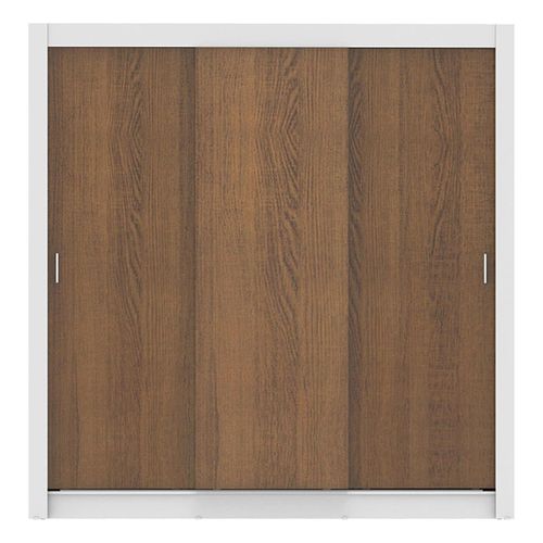 Closet Madesa 3 puertas blanco marron doble monaco
