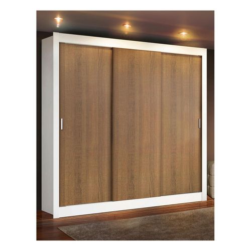 Closet Madesa 3 puertas blanco marron doble monaco