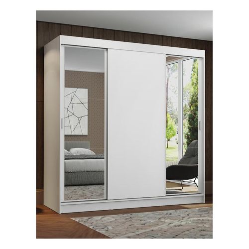 Closet 3 puertas corredizas 2 con espejos blanco reno