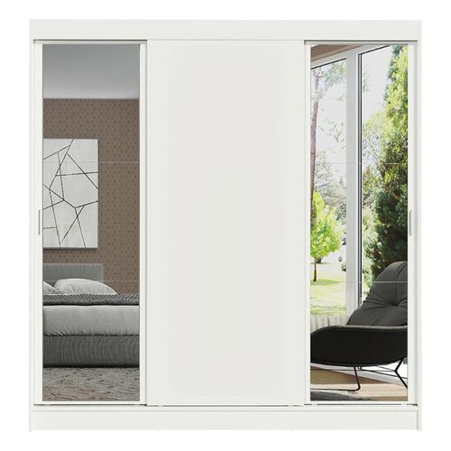 Closet 3 puertas corredizas 2 con espejos blanco reno