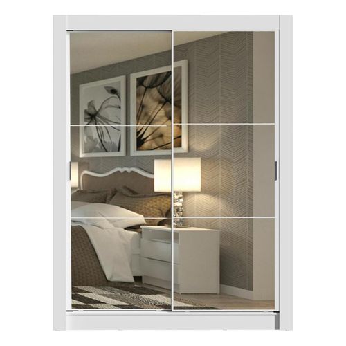Closet Madesa 2 puertas con 2 espejo 2 cajones blanco dallas