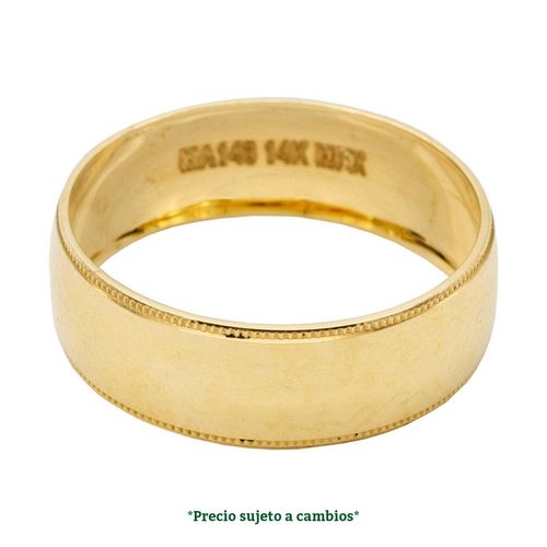 Argolla de matrimonio N°6.5 Argyor de 14K 160-A