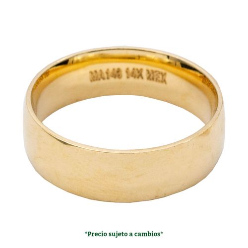 Argolla de matrimonio N°7.5 Argyor de 14K 63-6A