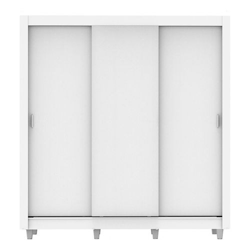 Closet Madesa 3 puertas 2 cajones con pies blanco lyon