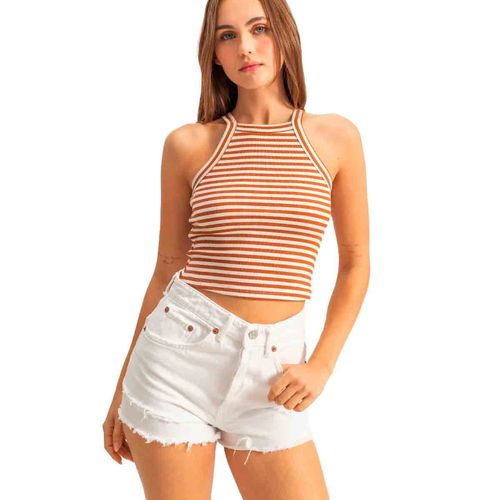 Blusa Hyfve café para dama HF25A620