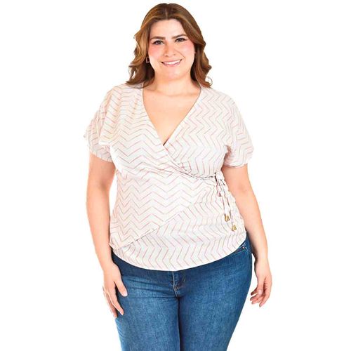 Blusa Roman Fashion beige para dama 1890