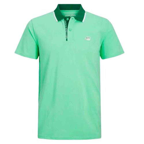 Playera tipo polo Jack And Jones verde para caballero 12229382