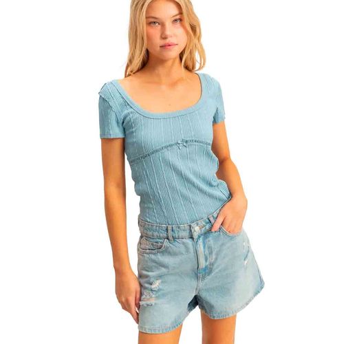 Blusa Hyfve azul para dama HF25A617
