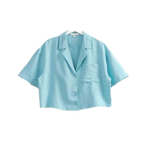 Blusa camisera Hyfve azul para dama HF25C546