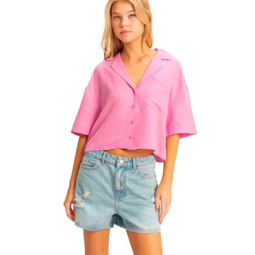 Blusa camisera Hyfve rosa para dama HF25C546