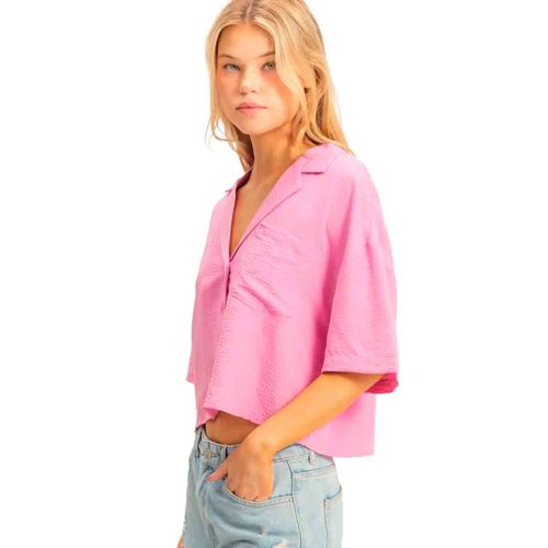 Blusa camisera Hyfve rosa para dama HF25C546