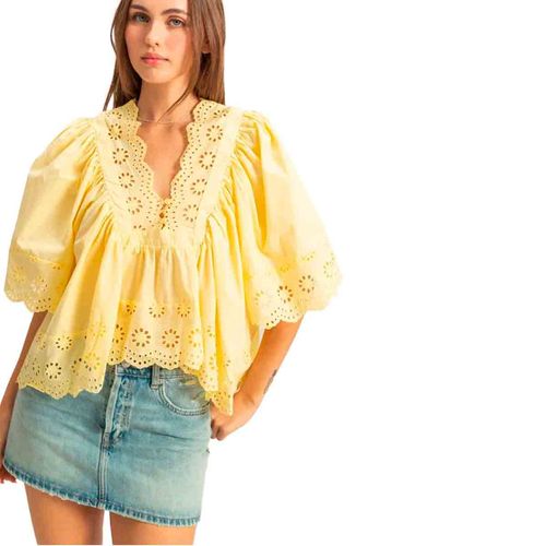 Blusa Hyfve amarillo para dama HF25A140