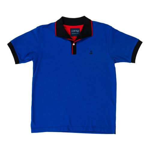 Playera tipo polo Cabo Rojo azul para caballero CR-21A