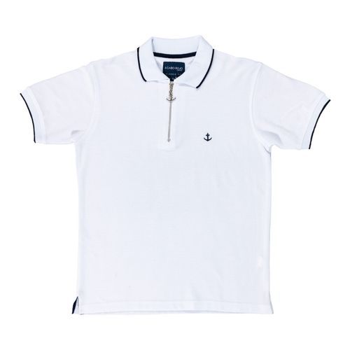 Playera tipo polo Cabo Rojo blanco para caballero CRC-43