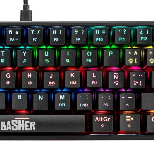Teclado gamer Mitzu negro bash-1002