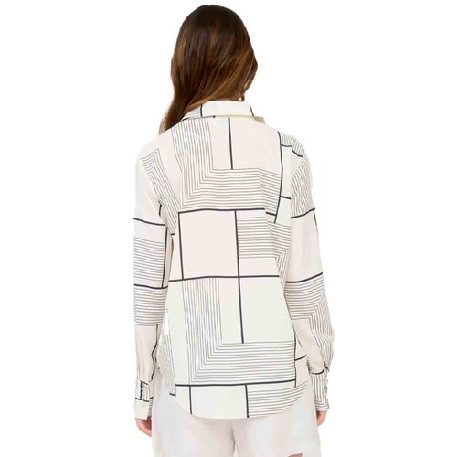 Blusa camisera The Workshop blanco para dama TW1612A
