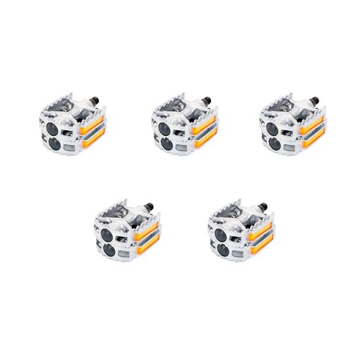 Paquete de 5 pedales para bicicleta mtb Veloci de aluminio 1/2 con reflejante