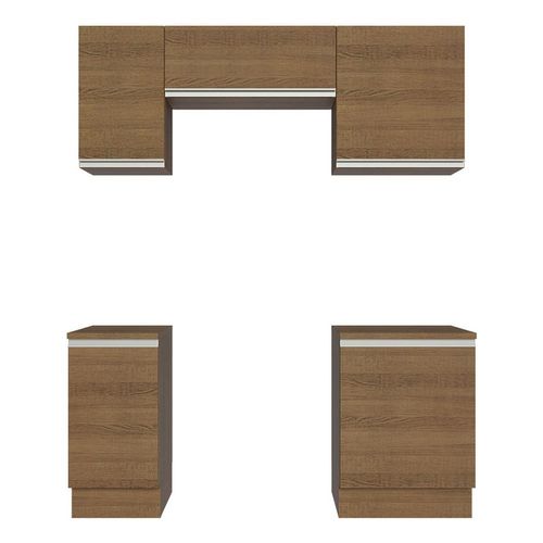 Cocina compacta Madesa 180cm marron glamy 12