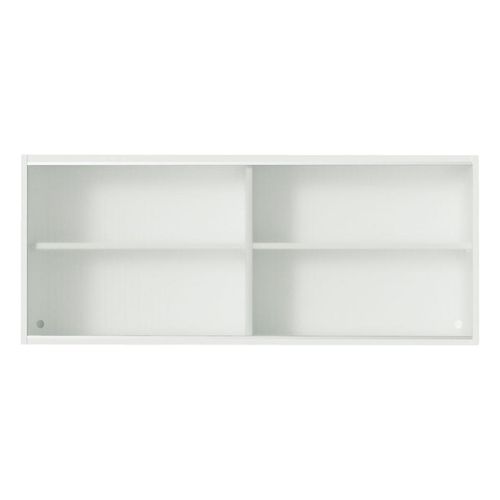 Gabinete superior Madesa 120cm 2 puertas corredizas de vidrio blanco glamy, agata y reims