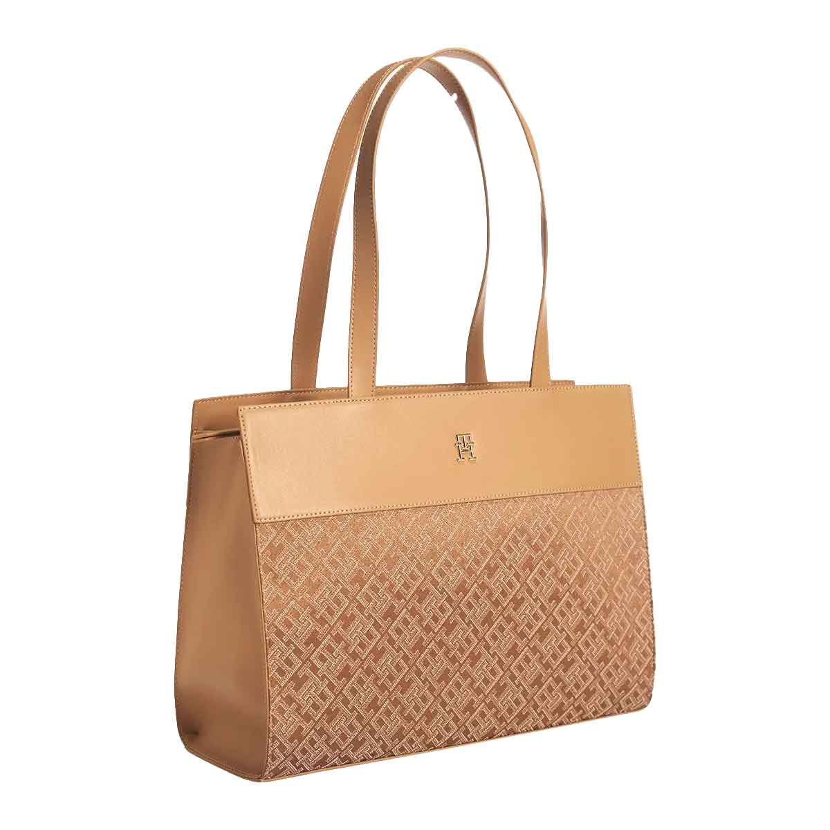 Bolso tote bag Tommy Hilfiger para dama beige aw0aw16876-rbc La