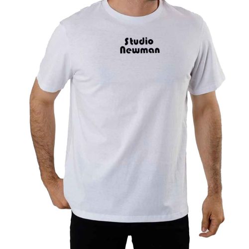 Playera Newman blanco para caballero LATERAL RRMC02
