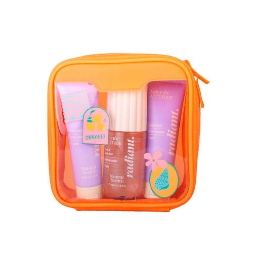 Set cosmetiquera naranaja radiant Natural Scents attitude331121