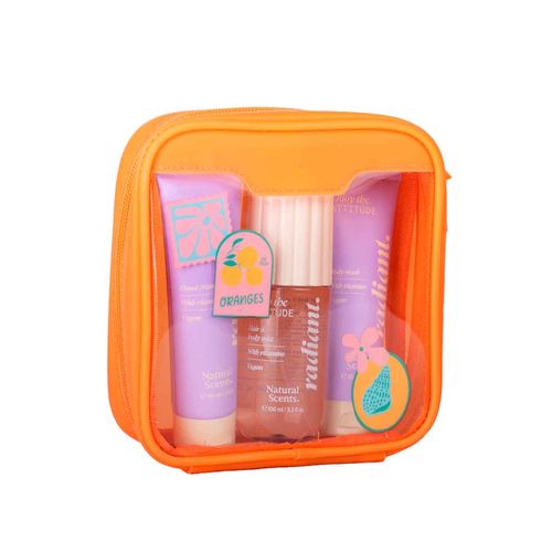 Set cosmetiquera naranaja radiant Natural Scents attitude331121