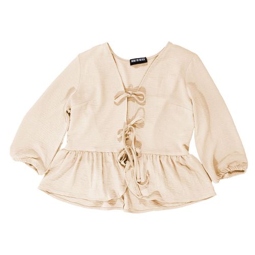 Blusa Now Or Never beige para jovencita 15102